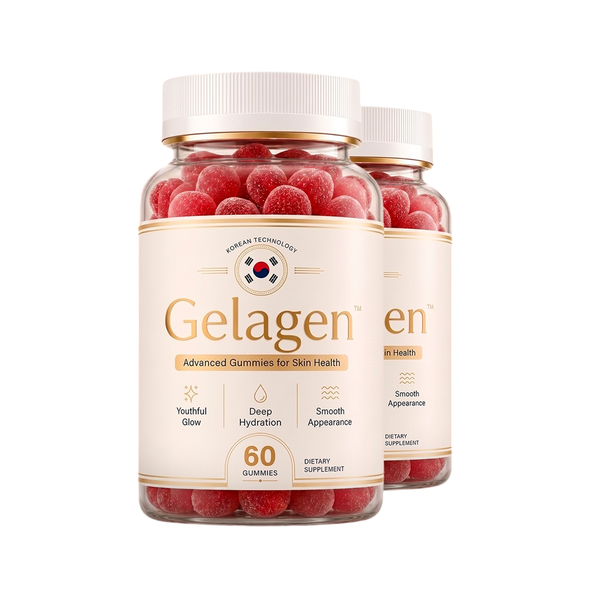 2 Bottles of Gelagen Skin Gummies