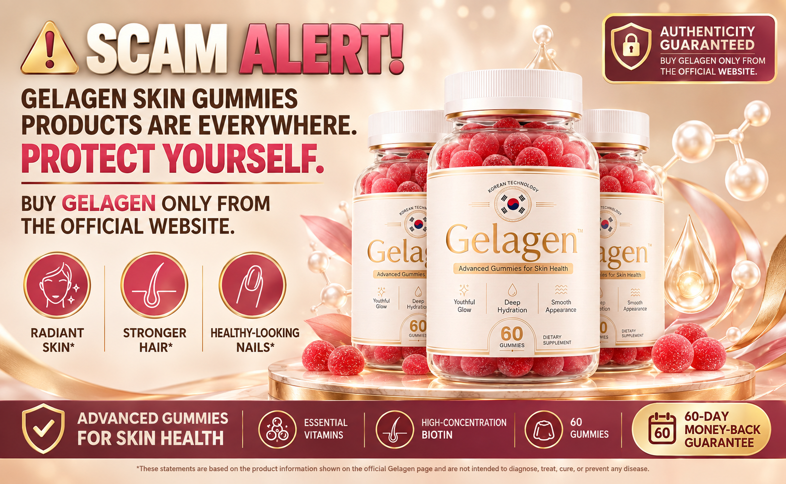 Gelagen Skin Gummies scam alert