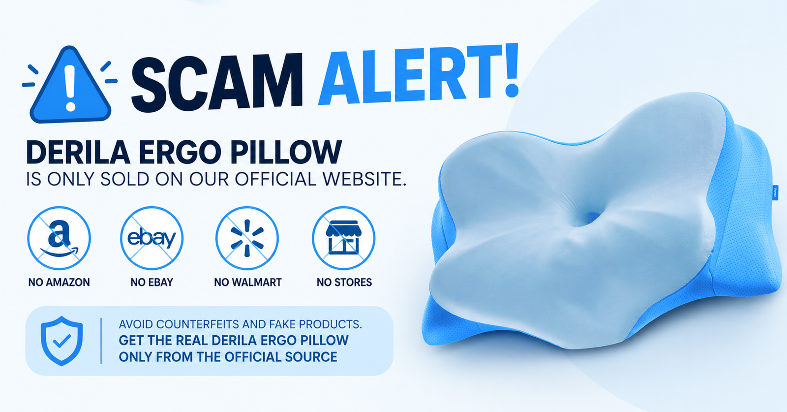 Scam alert: buy the Derila Ergo Pillow only from the official site